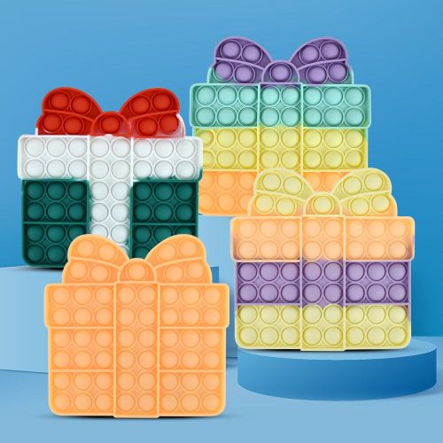 Jouets Anti-Stress En Forme De Boîte À Cadeaux, Anti-Stress, Pour Adultes Et Enfants, Décoration De Noël Pour La Maison