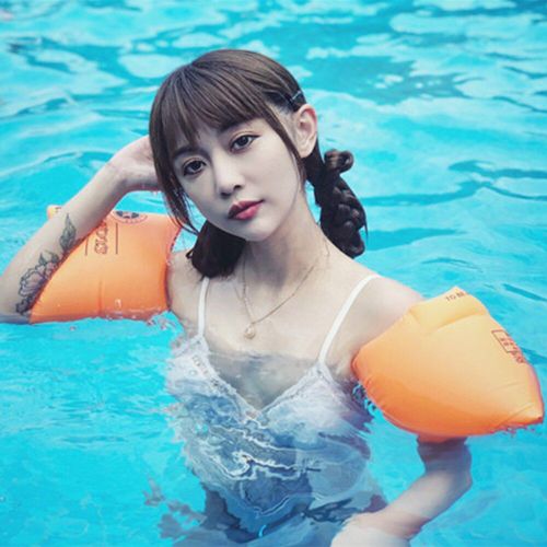 Anneau De Bras De Natation Gonflable En Pvc Pliable, 2 Pièces, Pour Adultes Et Enfants, Pour Piscine, Flotteur, Manches À Air