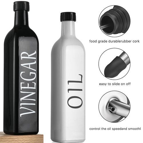 Bouteille D'huile En Verre Bouteille D'épices De Cuisine Avec Entonnoir Et Bec D'huile Carafe D'huile D'olive De Grande Capacité Bouteille En Verre Facile À Ranger