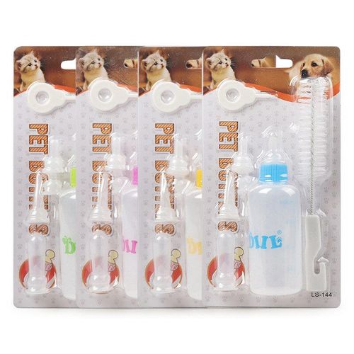 Ensemble De Biberons D'alimentation Pour Chiots Et Chatons, 1 Ensemble, Pour Animaux De Compagnie, Chien, Chat, Bady, Alimentation En Eau Et Lait, Avec Brosse De Nettoyage, Pour Nouveau-Né