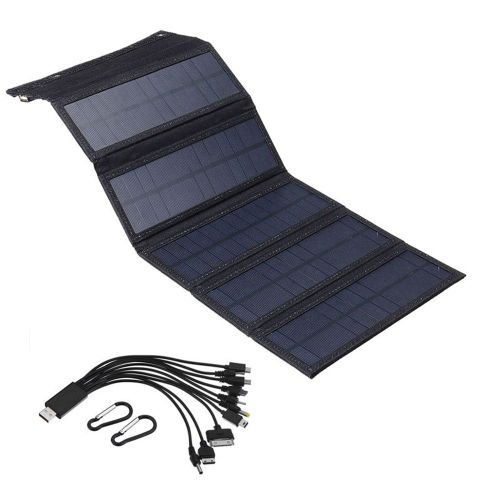 Chargeur De Cellules Solaires 9w Pliable Usb 5v, Panneaux Solaires D'extérieur Pour Téléphone, Fournitures De Camping De Voyage En Plein Air