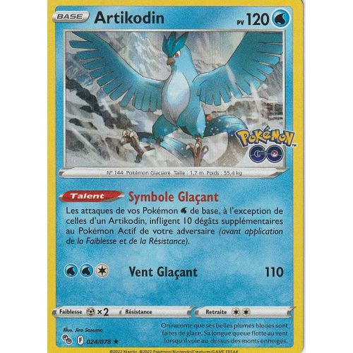 Carte Pokemon - Artikodin - 024/078 - Holo-Rare - Pokemon Go - Eb10,5 -