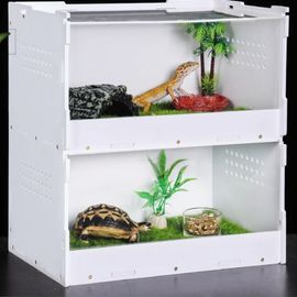 Boîte D'alimentation Pour Insectes, Conteneur Transparent À Double Couche Pour Reptiles, Terrarium En Acrylique Pour Araignée Et Petit Serpent, Facile À Assembler
