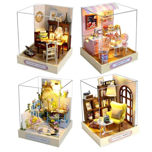 Maison De Poupée Miniature, Cabine Pour Enfant, Bricolage Artisanal, Cabane En Bois, Modèle De Construction, Cadeau D'anniversaire Pour Ami, Kit D'assemblage De Jouets