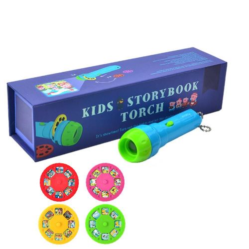 Lampe Torche Pour Enfants, Projecteur, Livre D'histoire Éducatif, Lumière De Sommeil, Lumière De Conte De Fées Préscolaire, Lampe De Projection, Cadeau Mini