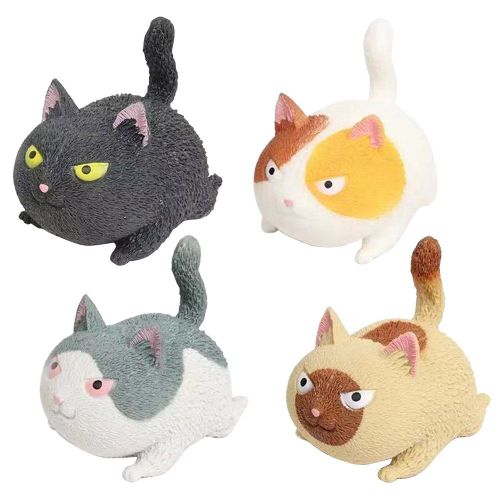 Poupée Anti-Stress Extensible Pour Enfants Et Adultes, Jouet À Main Anti-Stress, Pinces Chats En Colère, Guérison Des Animaux, Cadeaux De Noël