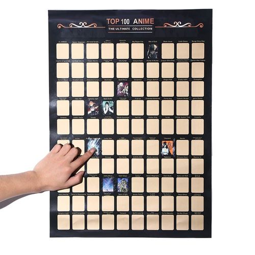 Meilleure Affiche À Gratter Dessin Animé 100, Autocollant De Peinture Pour Enfants, Grand Cadeau, Décoration Murale De La Maison