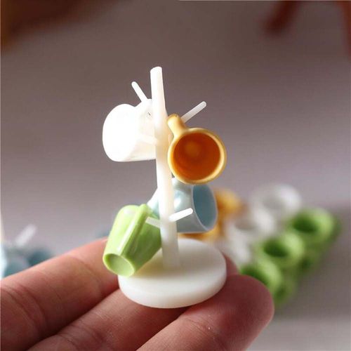Meubles De Décoration Pour Salle À Manger, Bar Avec Tasse, Mini Maison De Poupée, Support Pour Tasses À Vin, Maison De Poupée, Jouets Miniatures Pour Enfants