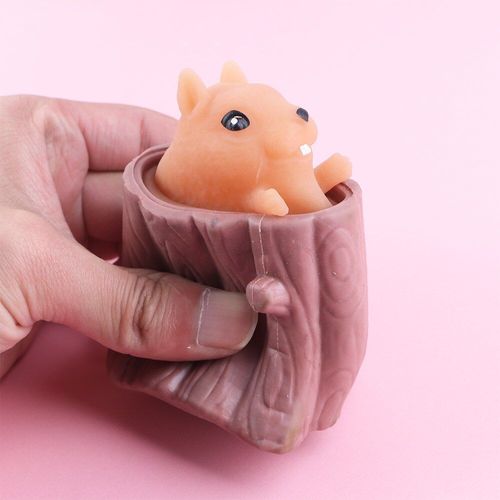 Tasse D'écureuil À Presser, Jouet Anti-Stress, Souris Volante, Anti-Stress, Cadeau Pour Enfants Et Adultes