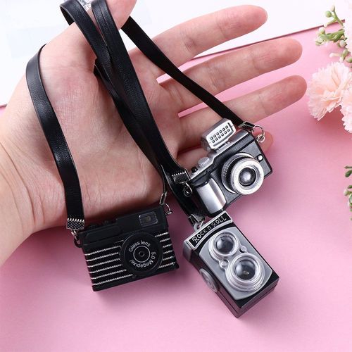Mini Maison De Poupée Rétro Avec Appareil Photo Numérique Slr, Décoration Pour Maison De Poupée, Décalcomanies, Jouet En Plastique, Cadeau Pour Enfants