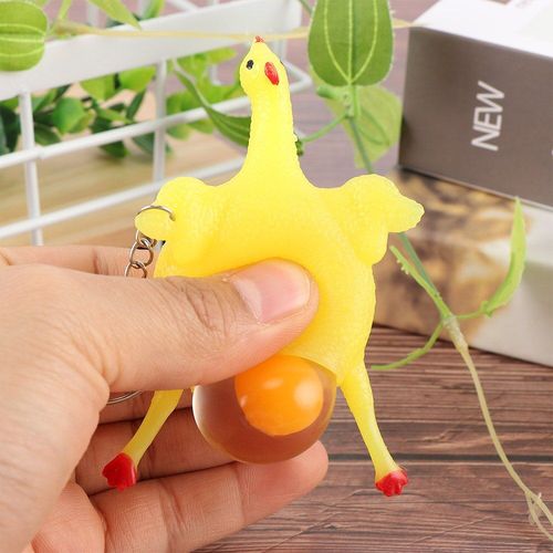 Gadgets Amusants, Nouveauté Anti-Stress, Poulet À Presser, ¿Ufs De Poule, Jouets, Porte-Clés, Jouets Surprise Pour Enfants