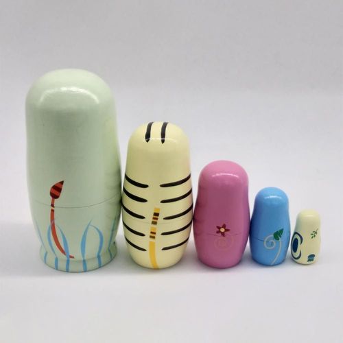 Ensemble De Jouets Éducatifs, 5 Pièces, Animal Lion, Cochon, Singe, Poupées De Nidification Russes Matrioshka, Jeu Interactif Parent-Enfant, Gif Pour Enfants