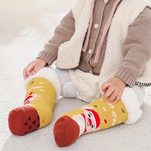 Chaussettes De Sol En Peluche Pour Bébé, 1 Paire, Nouveau Motif De Dessin Animé, Chaud, Portable, Pour La Maison