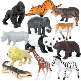 4pcs Réaliste Modèle de Tigre Blanc Figurines D'animaux Sauvages Mini Jungle