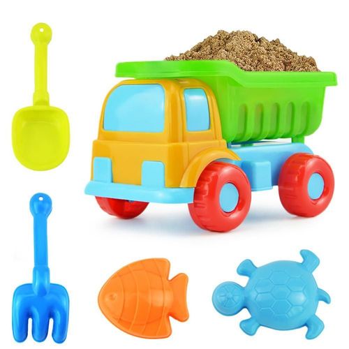 Kit De Moules Pour Enfants, 5 Pièces/Ensemble, Camion De Plage, Pelle, Râteau, Animaux, Jardin, Fosse À Sable, Piscine, Jouets De Plage Pour Enfants