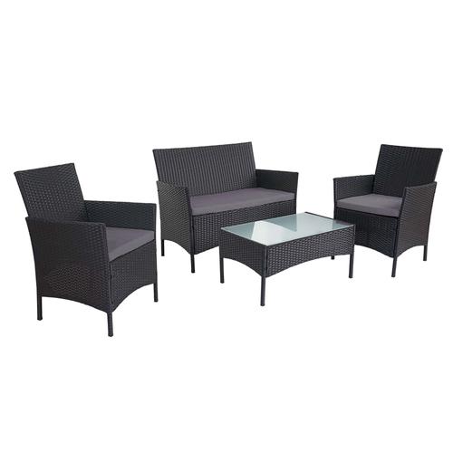 2-1-1 Salon De Jardin Garnir Halden, Assis Chambre Lounge Set Sofa   Anthracite, Coussin Anthracite 04_0000055