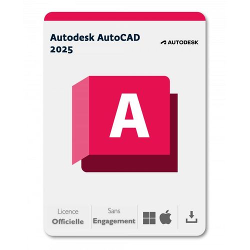 Autodesk Autocad 2025 - 1 An / Licence Officielle En Français - Windows/Mac - Version Téléchargement -