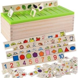 Boîte En Bois Pour Tri Des Formes Et Objets Système Jeu Montessori