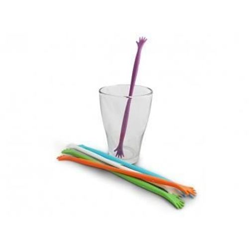 5 Mélangeuses Touillettes Mains Colorées Deco Maison Ustensile Cuisine.