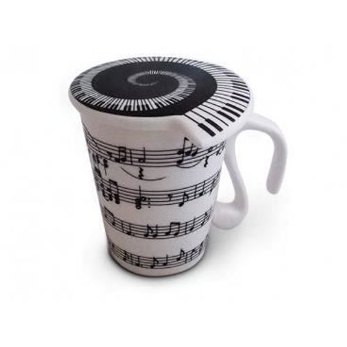 Magnifique Tasse Avec Des Notes De Musique En Céramique Tasse Mug Thermosensible Thermo Réactif Chaleur.