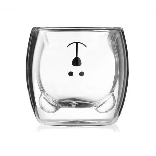 Verre Transparent À Double Paroi Ours Tasse Mug Original