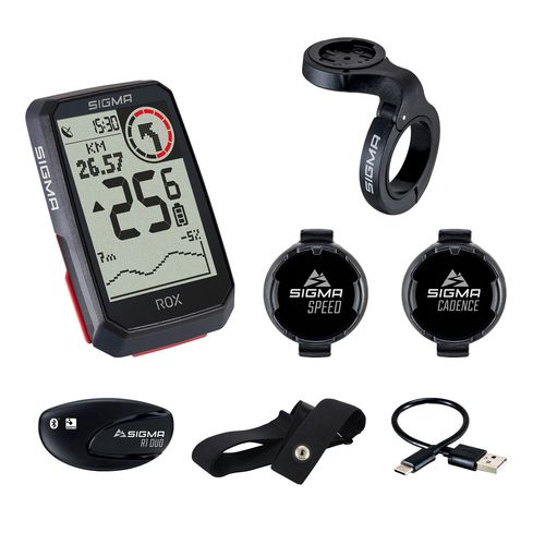 Compteur Gps Sigma Rox 4.0 Noir Sensor Set (Vitesse + Cadence + Cardio)