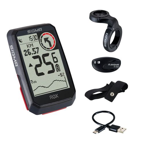 Compteur Gps Sigma Rox 4.0 Noir Hr Set (Vitesse + Cardio)