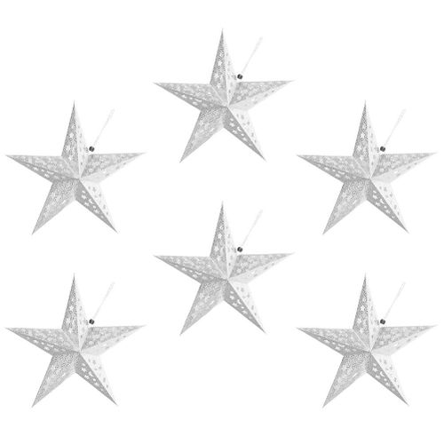 Abat Jour Pentagramme En Papier, Pendentifs Décoratifs, Ornements Pour Fête À Domicile, 6 Pièces