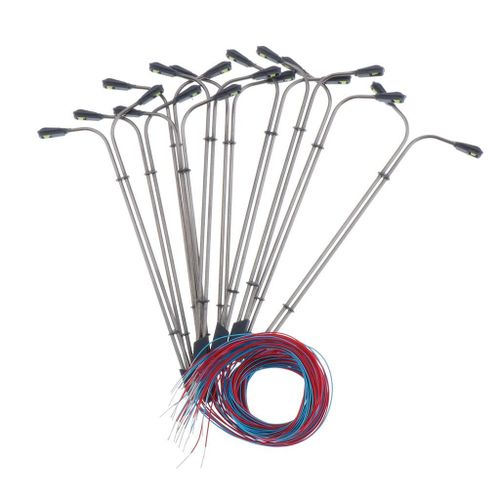 10x Réverbères De Courrier De Lampe De Train De Modèle Ferroviaire Pour L'échelle Ho Oo: 150 1:150