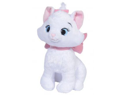 Peluche Disney : Chat Blanc Marie 26 Cm - Doudou Licence Enfant - Aristochats