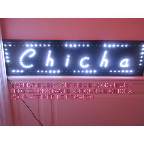 Lampe Leds Neon Enseigne Panneau Lumineux  Caisson Motif Chicha