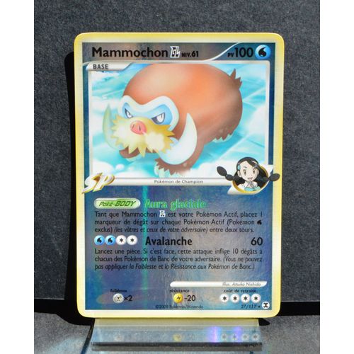 Carte Pokémon 27/111 Mammochon - Reverse 100 Pv Platine Rivaux Émerg. Neuf Fr