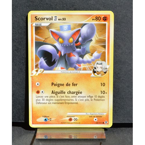 Carte Pokémon 62/111 Scorvol Conseil 4 80 Pv Platine Rivaux Émergents Neuf Fr