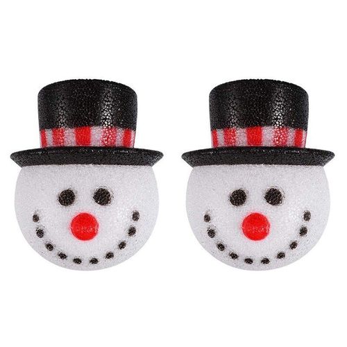 Abat Jour De Noël Pour Porche, 2 Pièces, Bonhomme De Neige, Décorations D'extérieur