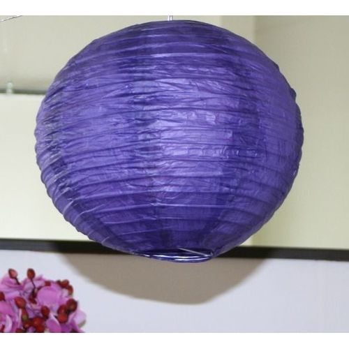Lampions Uni Prune 20 Cm Lot De 5