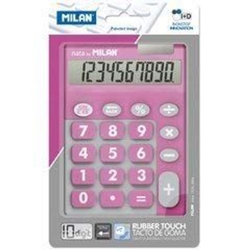 MILAN 150610TDPBL Blister calculatrice 10 chiffres grandes touches Duo Rose