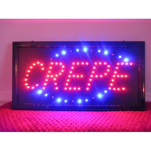 Enseigne Lumineuse Led Motif Crepe , Neuve Pour Commerce,