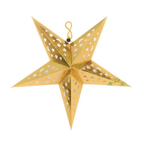 Abat Jour De Plafond En Papier Pentagramme Brillant, Abat Jour En Étoile Pour Décoration De Fête Et De Vacances, Couleur Mixte, 8 Pièces