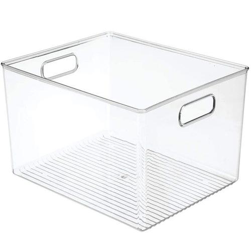 Boîte de rangement transparente en acrylique pour réfrigérateur, bureau, dortoir, salle de bain