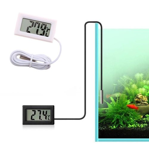 Thermomètre Numérique Lcd Avec Sonde, Pour Véhicule, Électronique, Reptile, Poisson, Terrarium, Tan V1i7