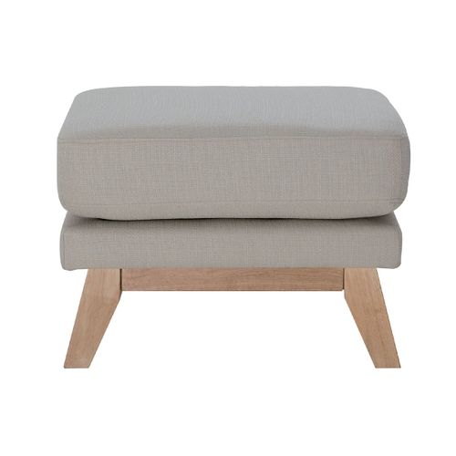 Pouf Repose-Pieds Scandinave Déhoussable Beige Oslo