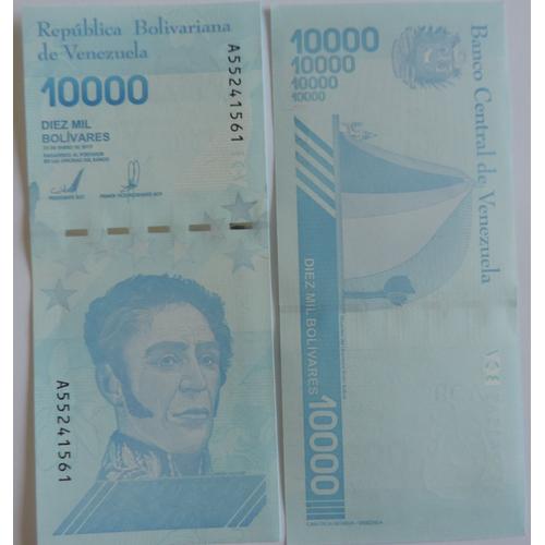 Billet De 10000 Bolivares Du Venezuela De 2019