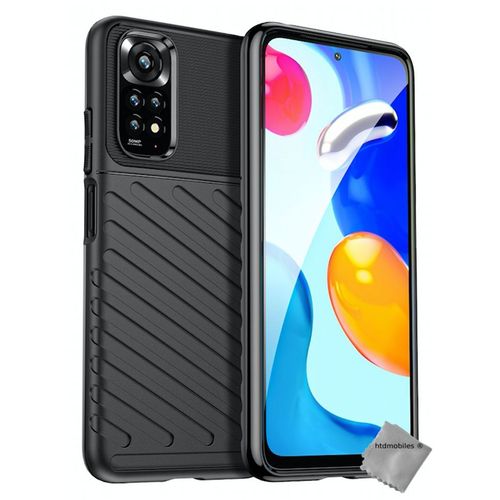 Housse Etui Coque Silicone Gel Thunder Pour Xiaomi Redmi Note 11 4g / Redmi Note 11s + Film Ecran - Noir