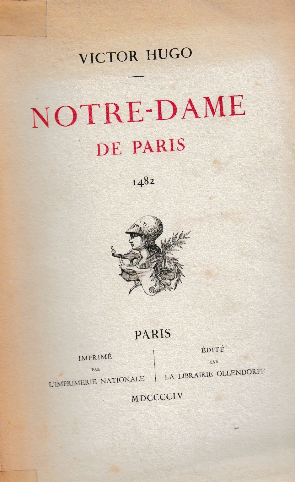 HUGO : Notre-Dame de Paris - Edition Originale 