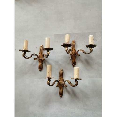 Appliques En Laiton Doré Lot De 3