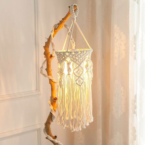 Abat Jour Suspendu Tissé À La Main, Style Bohème, Nordique, Créatif, Décoration Douce Pour La Maison