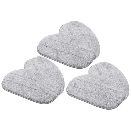 vhbw 6x Housses de rechange remplacement pour Leifheit 11911 pour nettoyeur à vapeur, balai vapeur - microfibre, gris