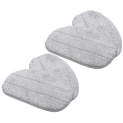 vhbw 4x Housses de rechange remplacement pour Leifheit 11911 pour nettoyeur à vapeur, balai vapeur - microfibre, gris