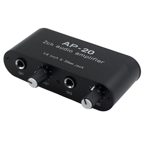 Dual Channel Amplifier Microphone Amplifier Ap-20 For Live Sound Card Speaker Pre-amplifier