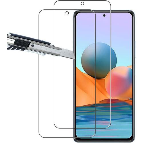 Lot De 2 Verre Trempé Xiaomi Redmi Note 10 4g, 10s, Xiaomi Redmi Note 11, 11s, Xiaomi Poco M4 Pro, Protection D'écran Verre Trempé, Résistant Aux Rayures, Ultra Claire, Dureté 9h